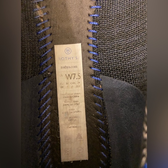 Rothy's Birdseye Round Toe Granite Heather Black & White Flats Size 7.5 - Picture 8 of 10